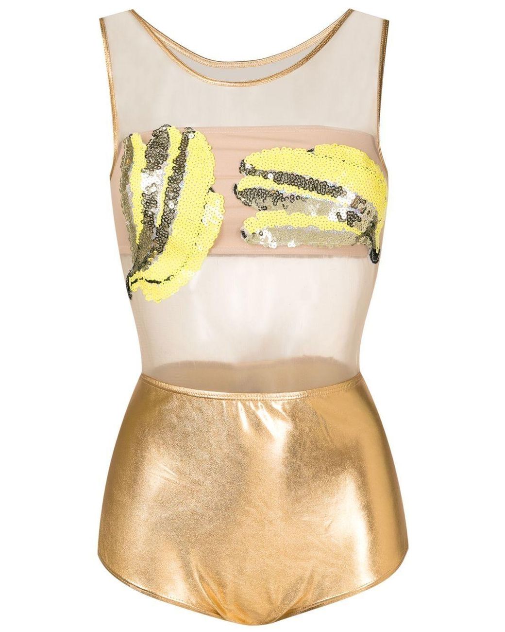 Brigitte Bardot Banana-embellished One-piece in Yellow | Lyst Canada