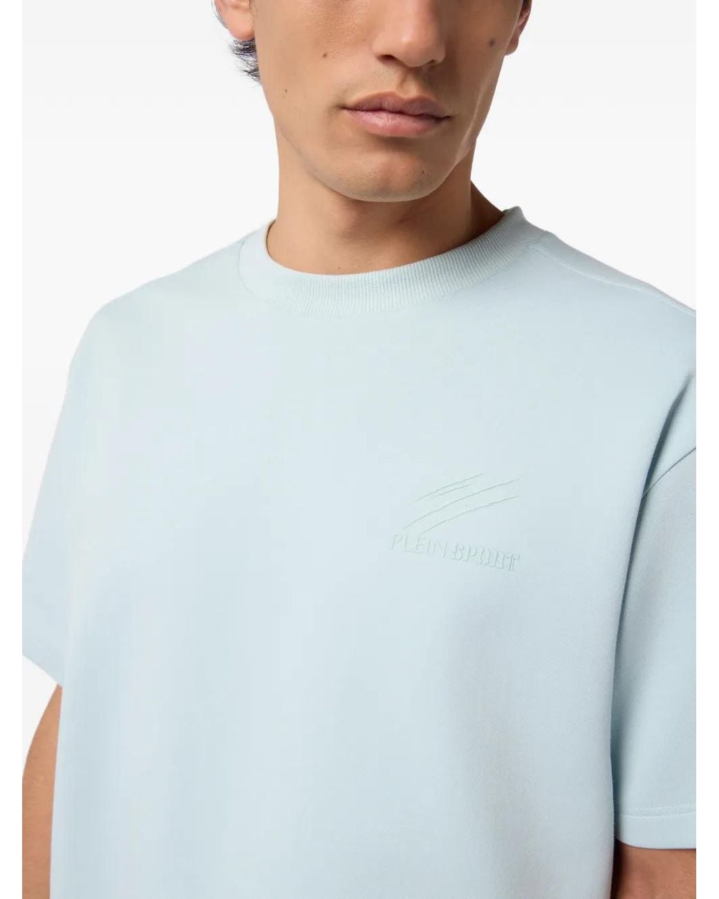 Philipp Plein Blue Round-Neck T-Shirt for men