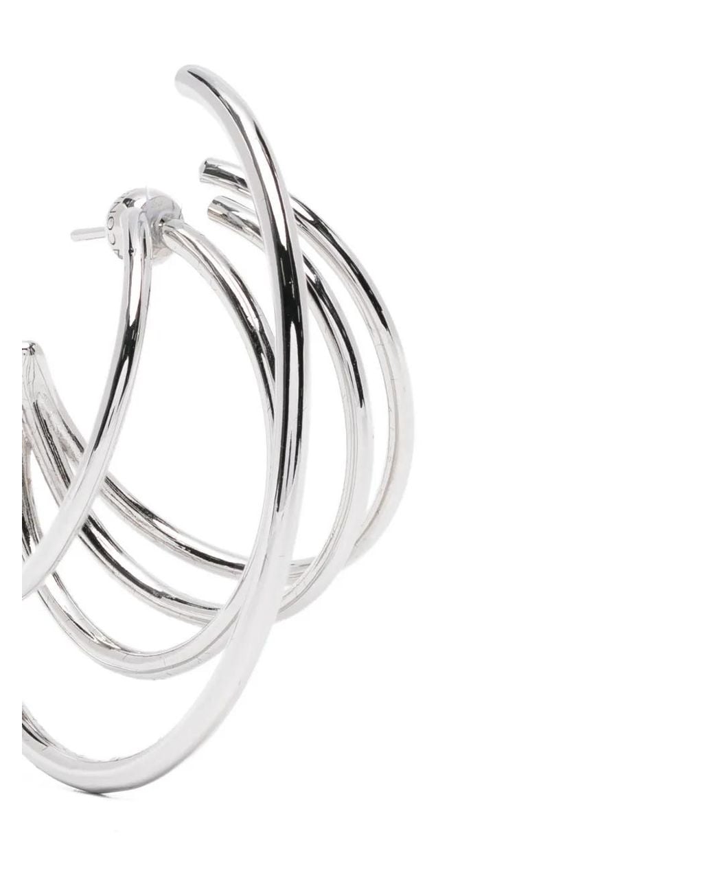 Panconesi White Large Orbit Earrings
