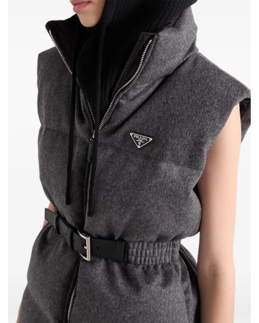 Prada Gray Loden Down Vest