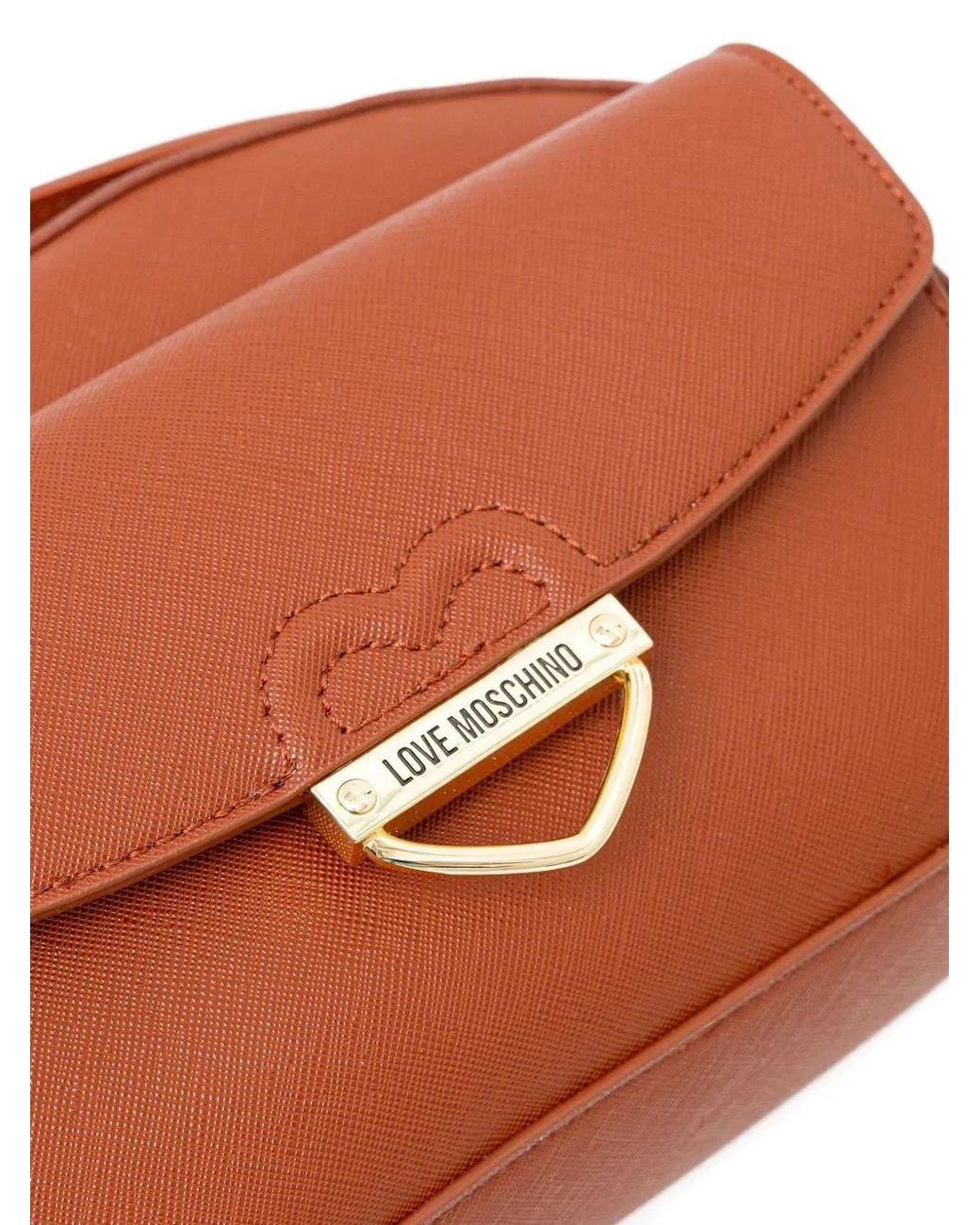 Love Moschino ロゴプレート ショルダーバッグ Brown