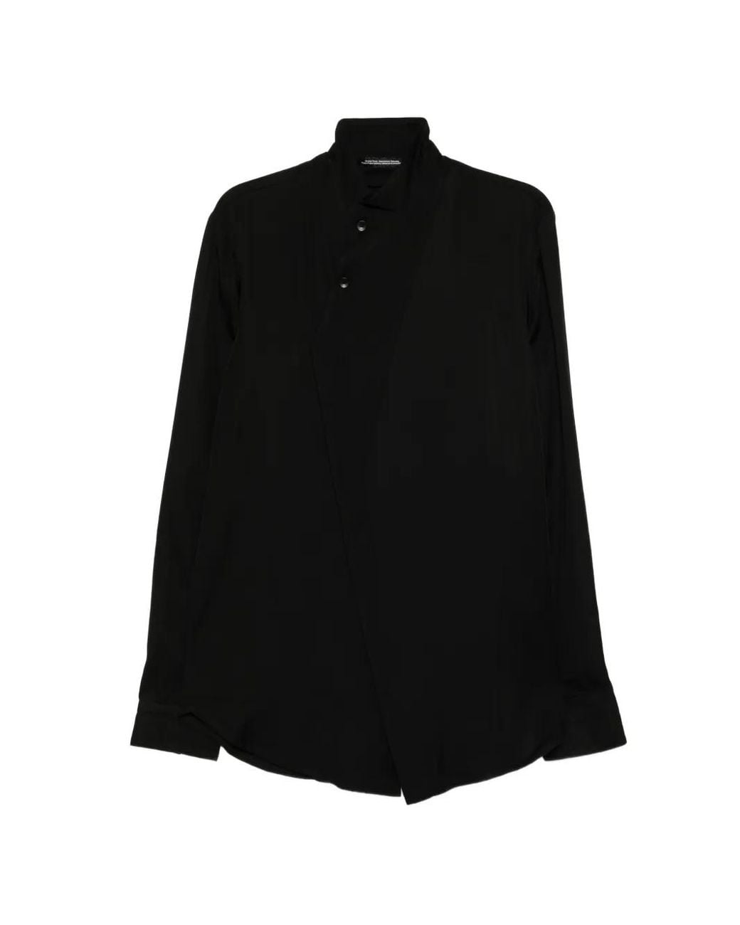 Julius Black Coverd Neck Shirt for men