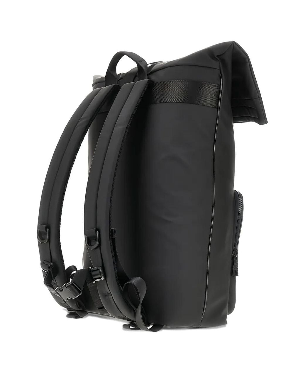 EA7 Black Roll Top Backpack