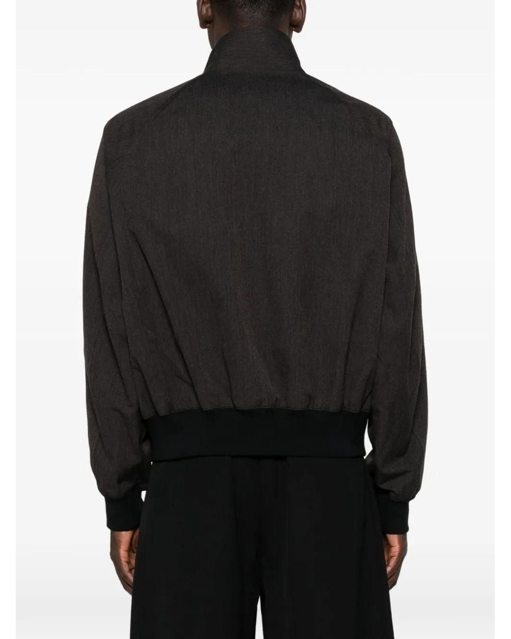 Studio Nicholson Black High-Neck Zip-Up Jacket for men