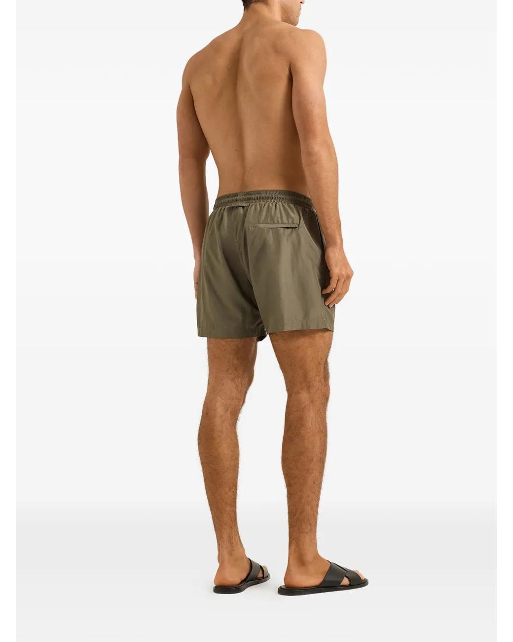 Orlebar Brown Green Boxer Drawstring Swim Shorts for men