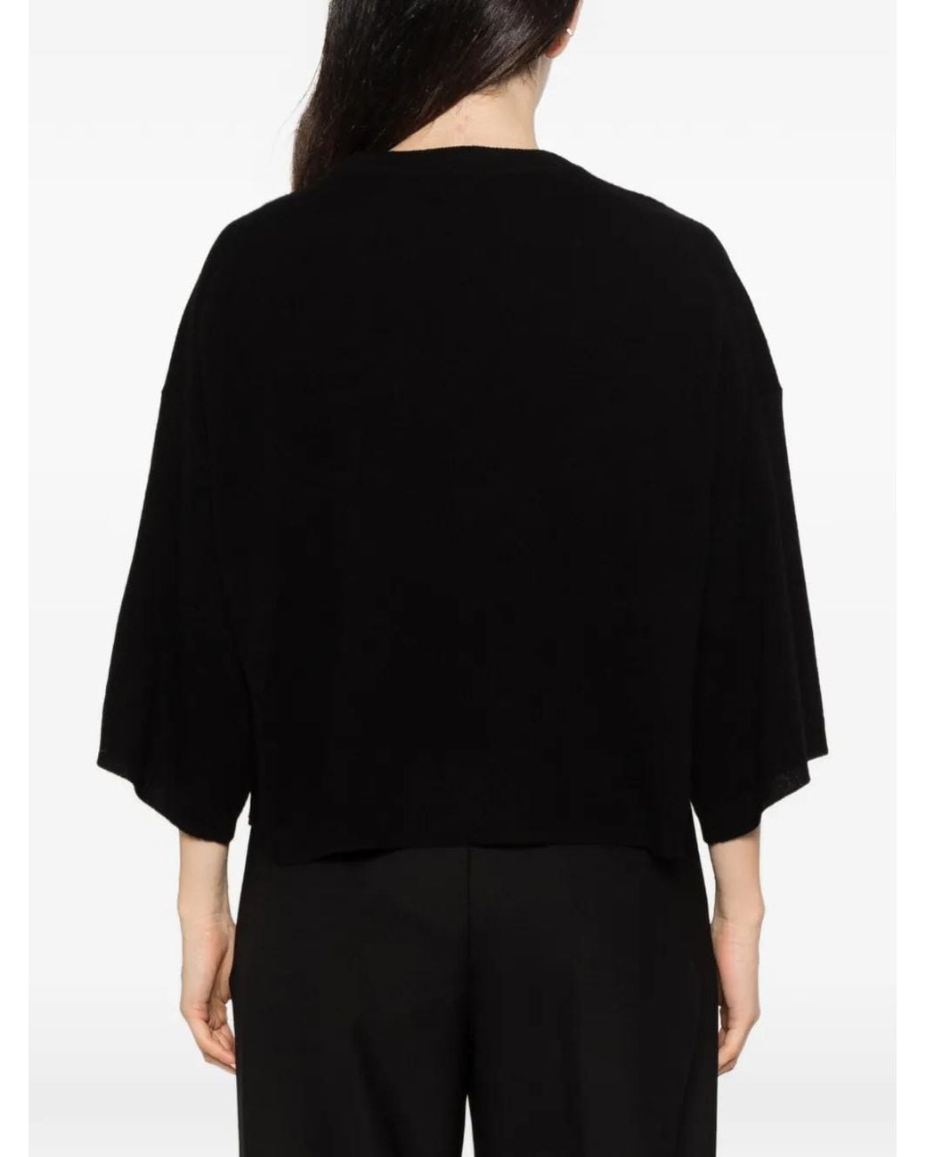 Marella Black Mllordine Round-Neck Sweater