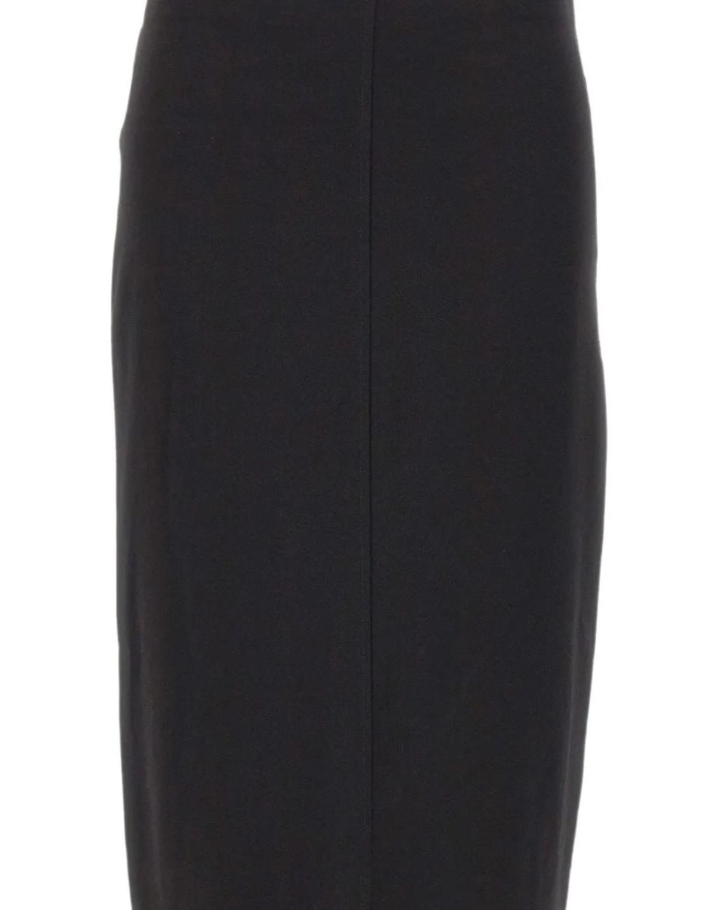 Elena Miro Black Back-Slit Midi Skirt