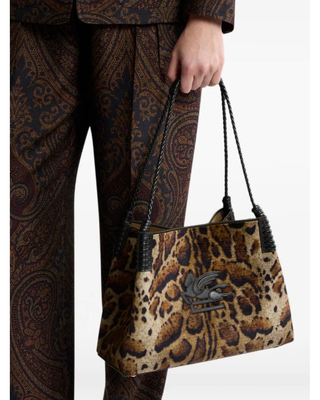 Etro Brown Medium Libra Tote Bag
