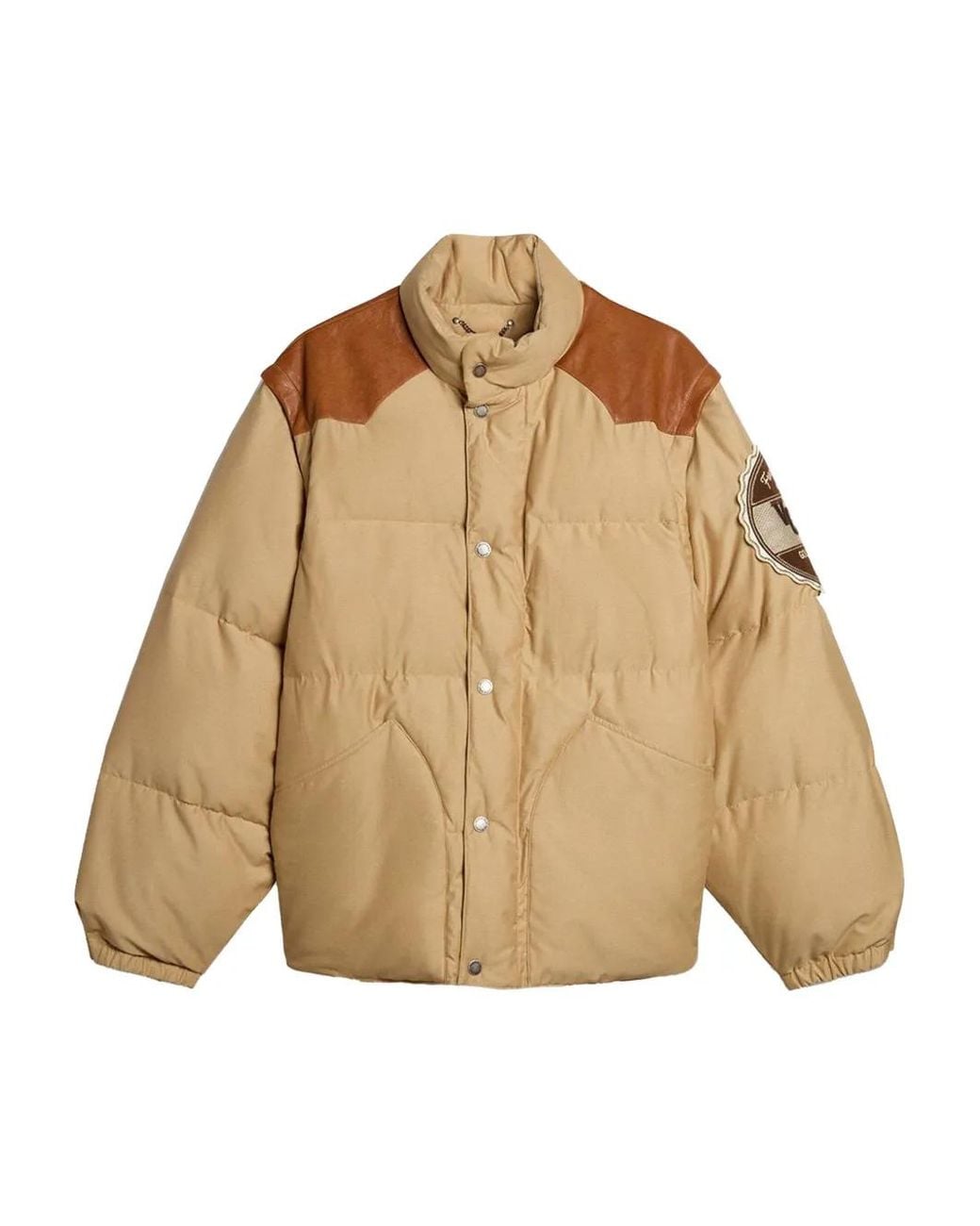 Golden Goose Deluxe Brand Natural Logo-Patch Padded Jacket for men