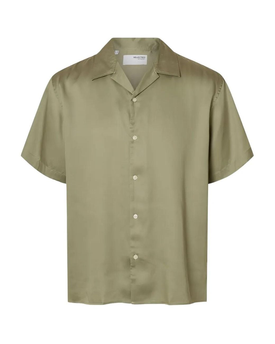 SELECTED Green Short-Sleeve Shirt for men