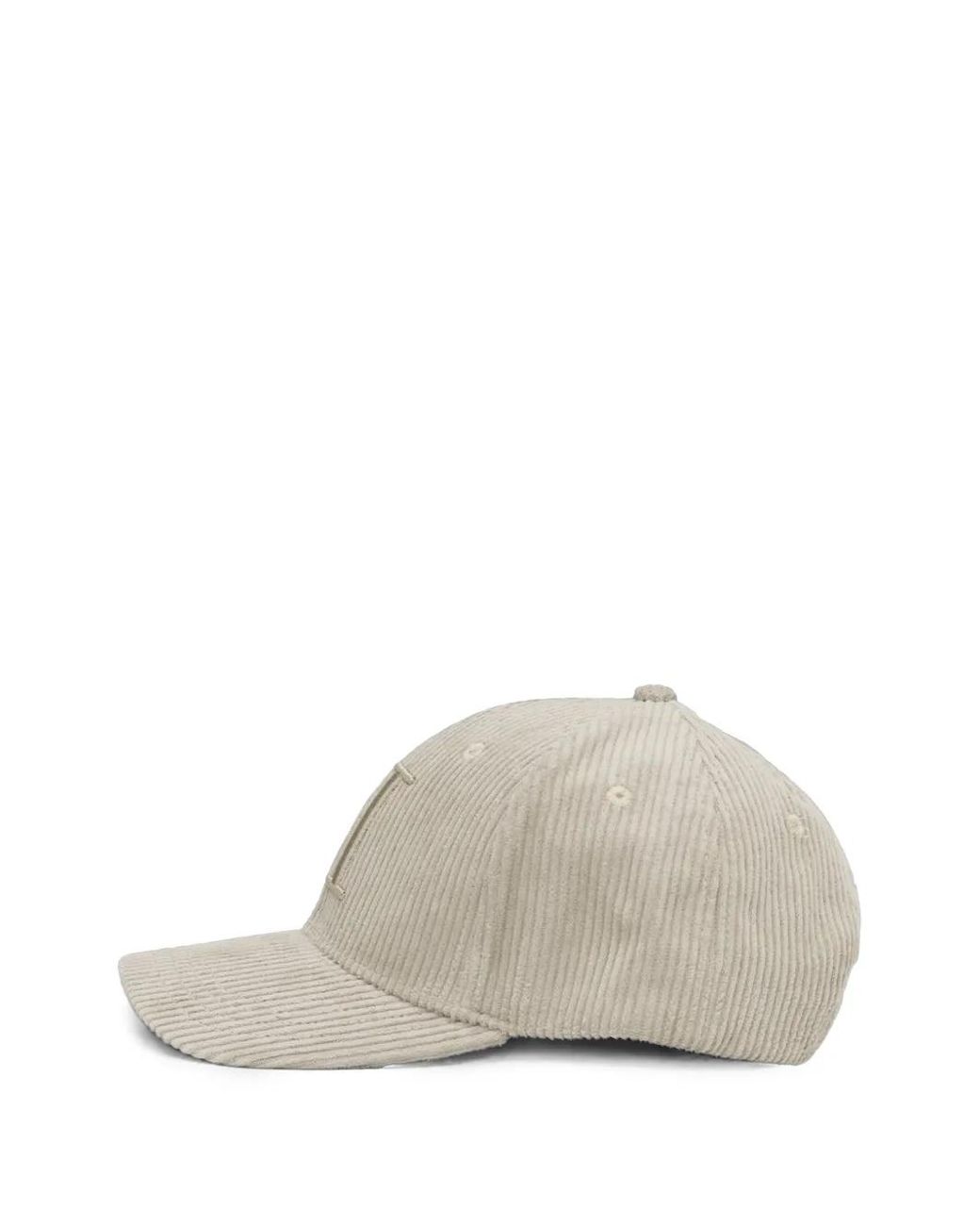 Les Deux Gray Logo-Embroidered Corduroy Baseball Cap for men