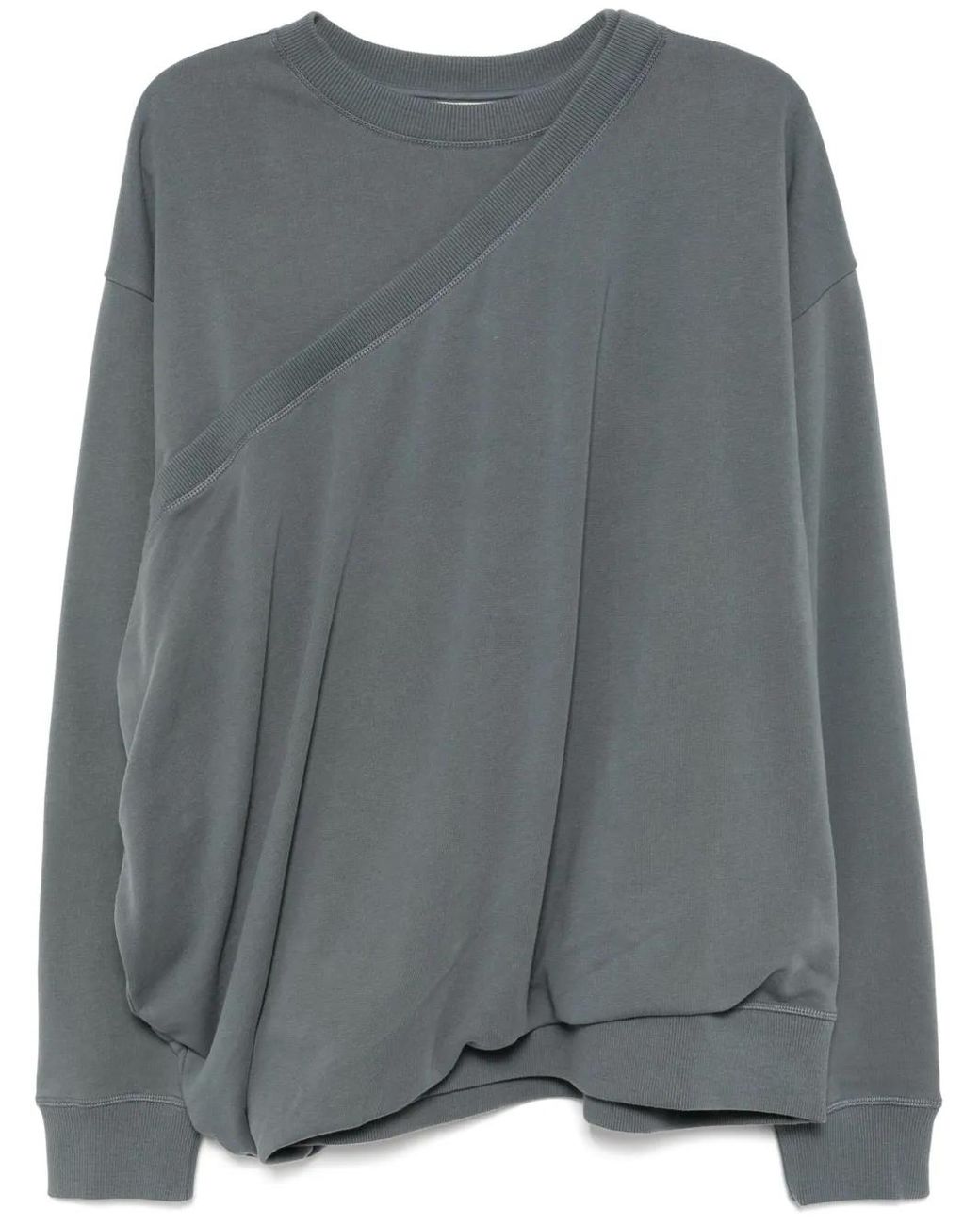 Qasimi Gray Draped Sweatshirt for men