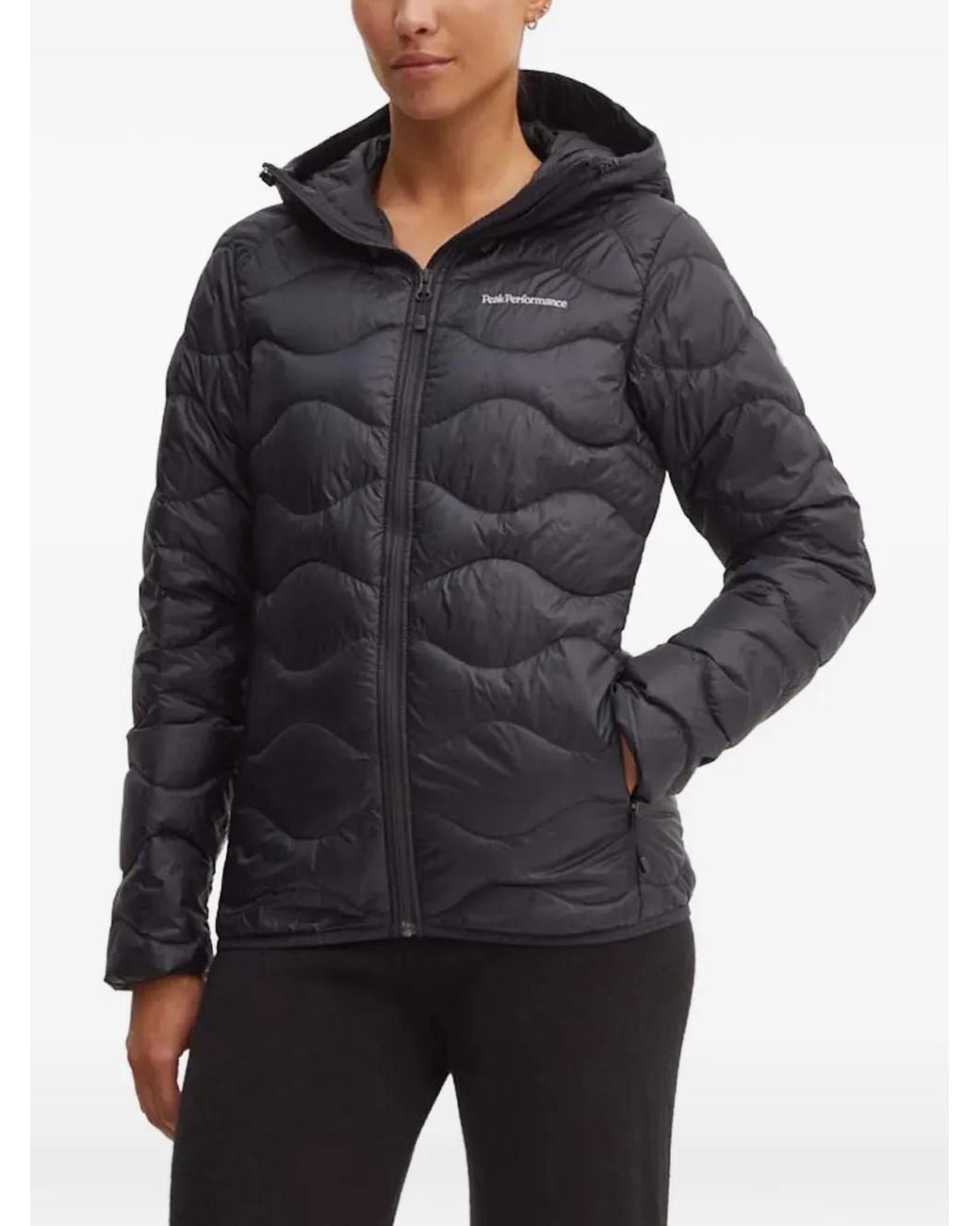 Peak Performance Black Helium Hooded Quilted Jacket