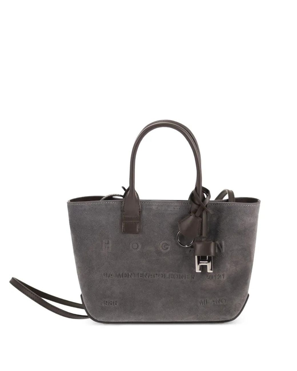 Hogan Black Address Shopping Bag Mini
