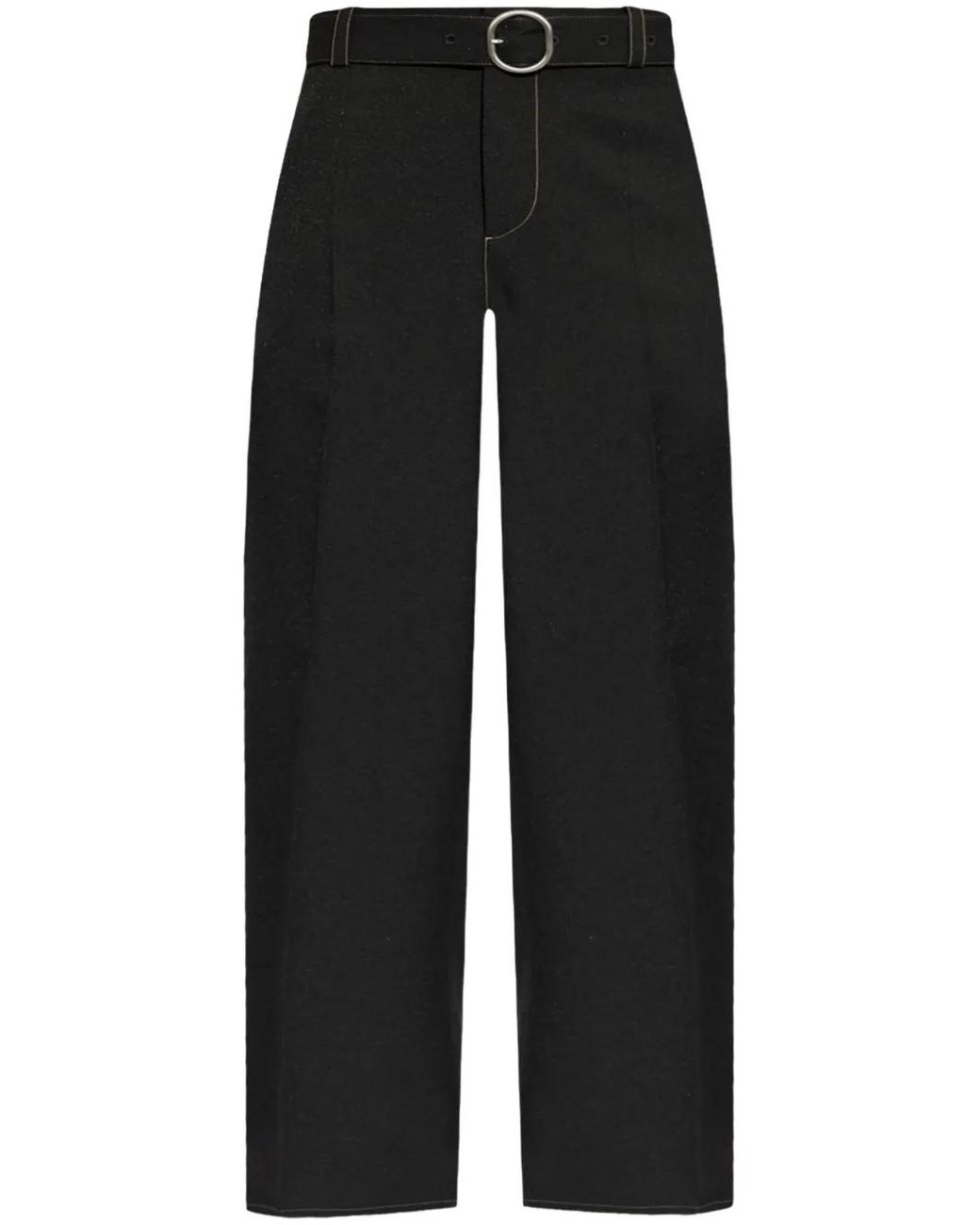 Jil Sander Black Belted Trousers for men