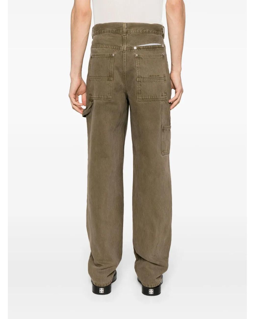 Givenchy Green Jean Carpenter À Coupe Ample for men