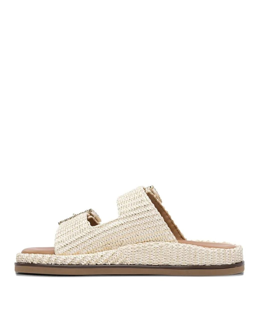 Alibi White Greta Double-Buckle Sandals