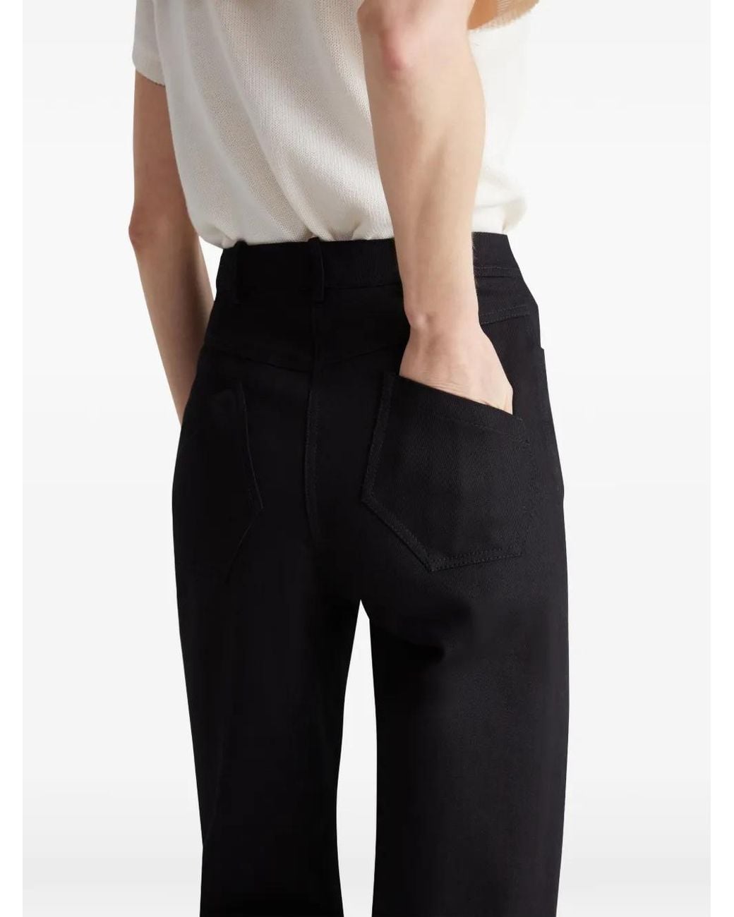 Violante Nessi Black Lily High-Rise Pocket Jeans