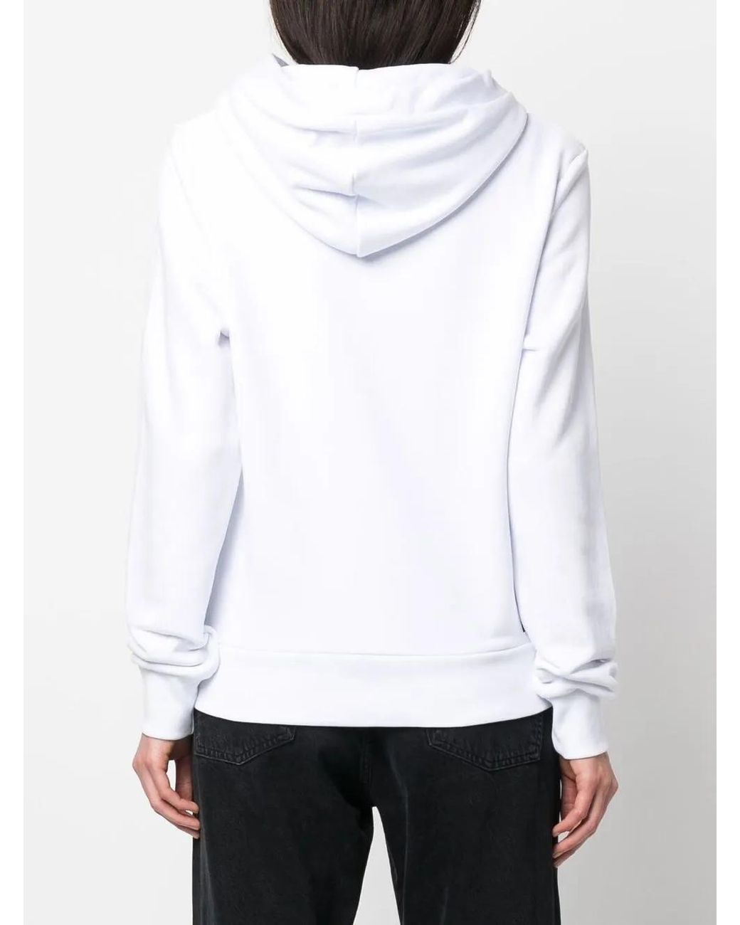 Philipp Plein White Metallic Logo-Print Hoodie