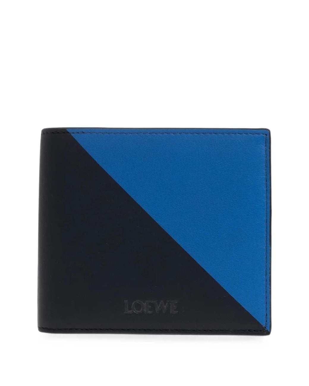 Loewe Blue Two-Tone Leather Wallet for men