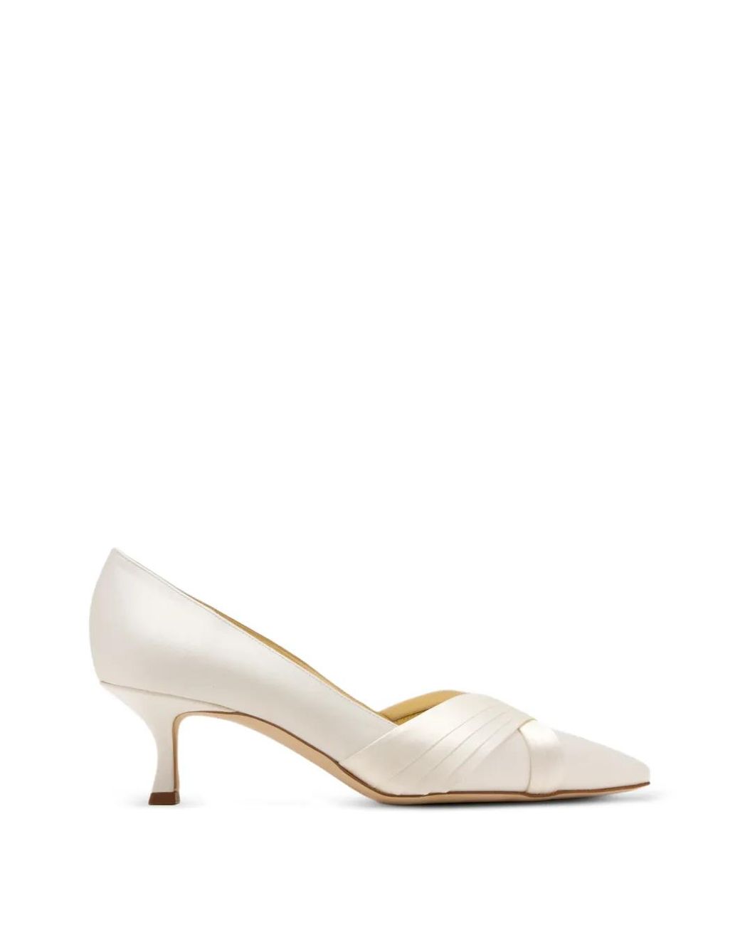Manolo Blahnik White Vieralo Crossover-Strap Pointed-Toe Pumps