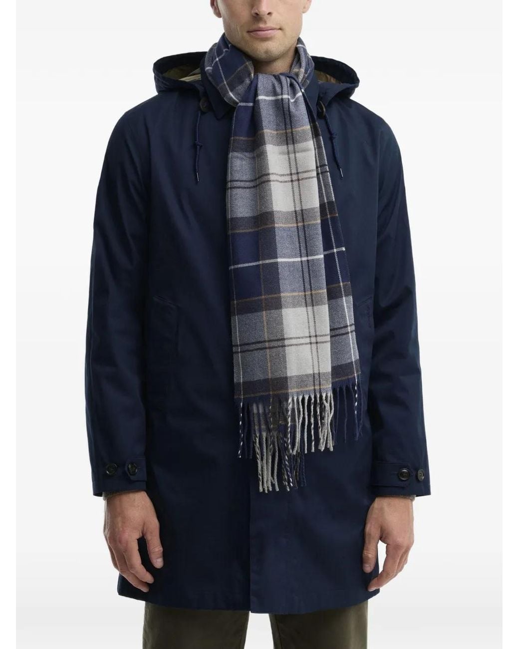 Barbour Blue Galingale Tartan Scarf for men