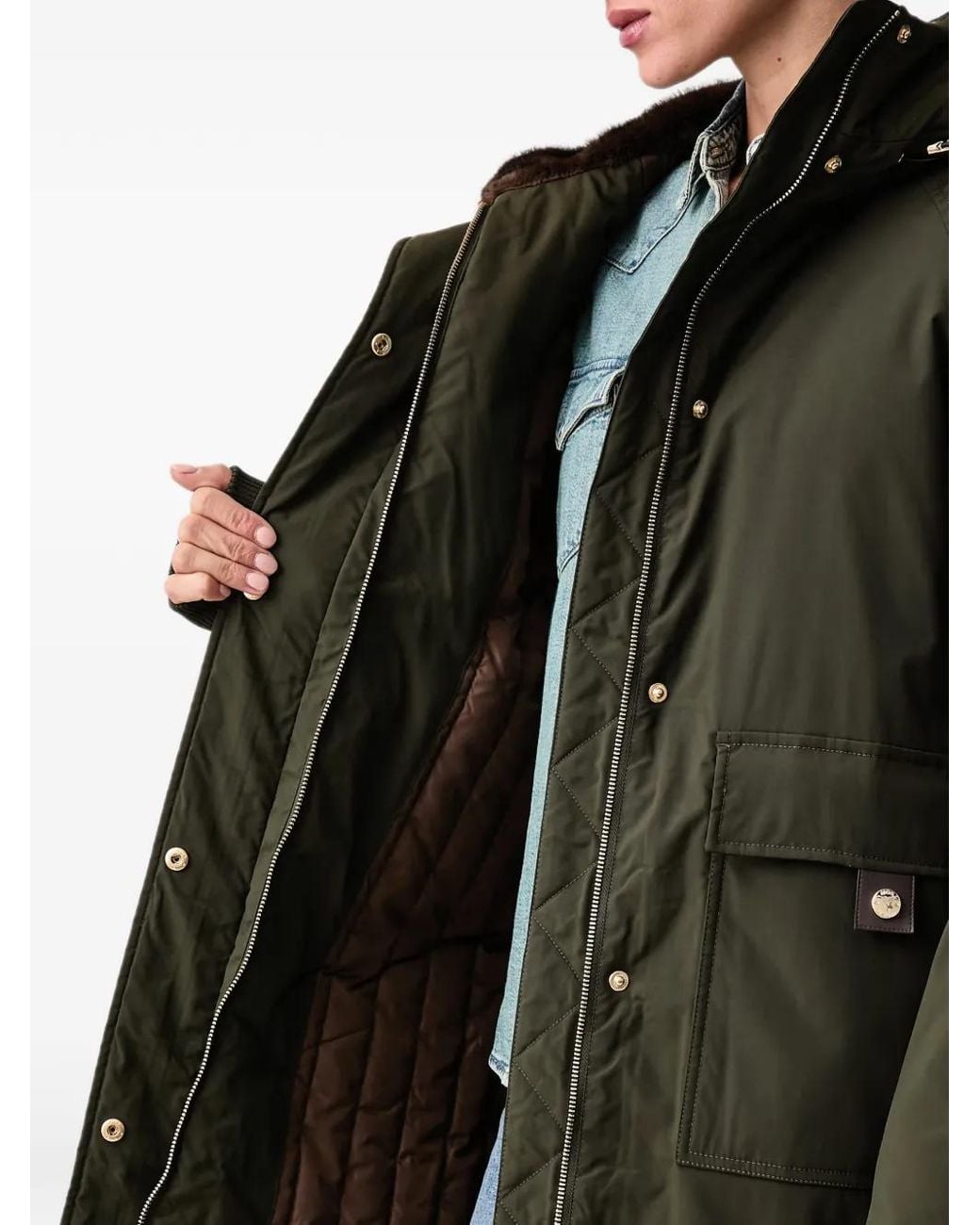 Parka Con Capucha Mos Mosh de color Green