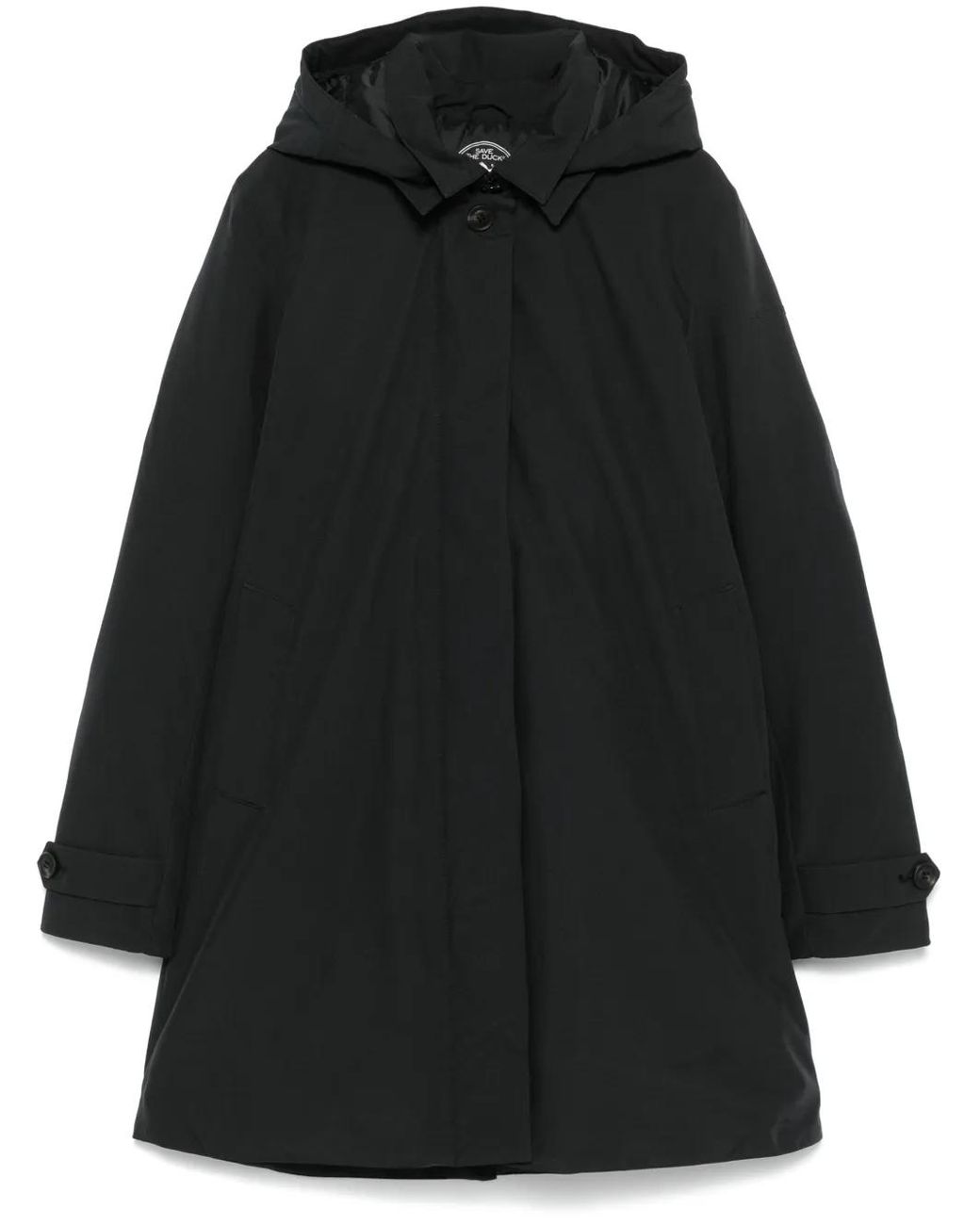 Save The Duck Black Recycled Polyester Quilted Puffer Coat