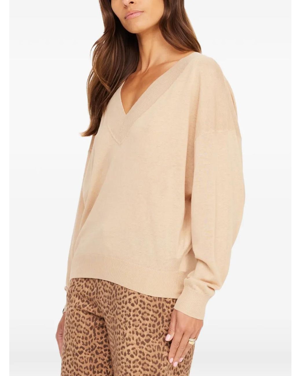 The Upside Natural Bonita V-Neck Sweater