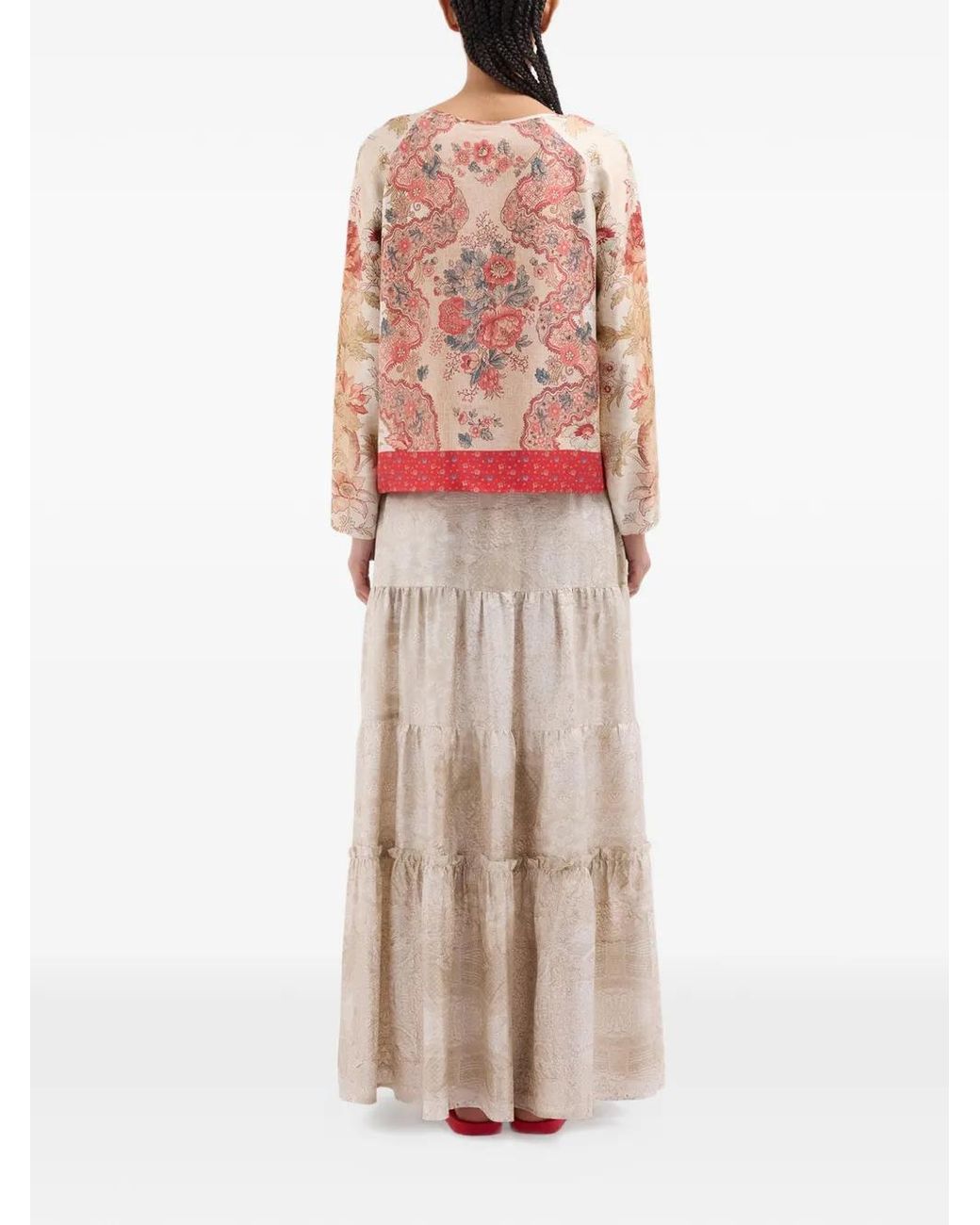 Pierre Louis Mascia Pink Aloe Floral-Longsleeve Shirt