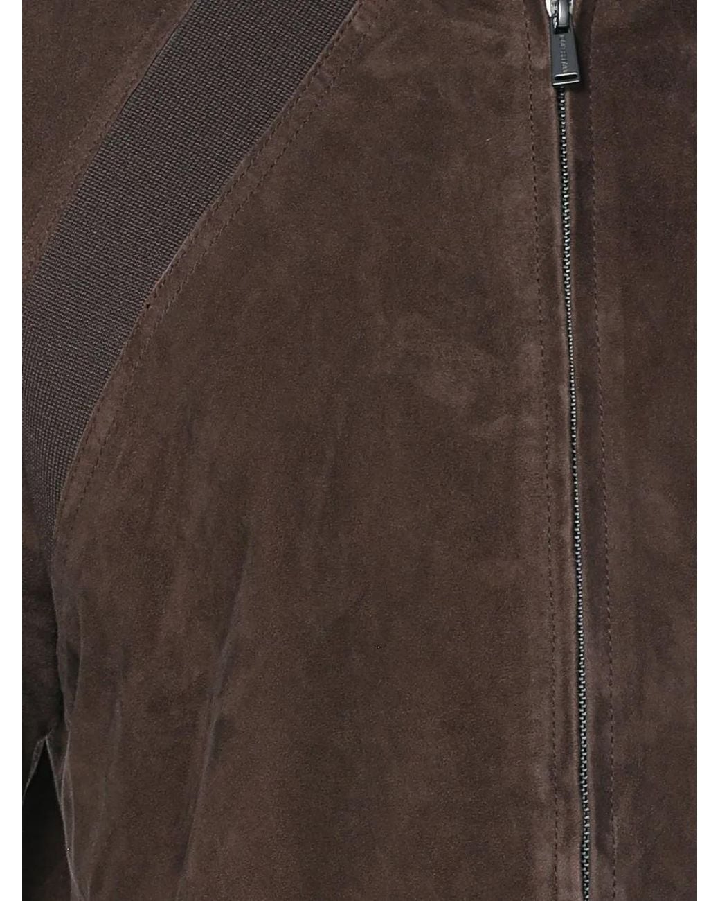 Trussardi Brown Suede Bomber Jacket for men