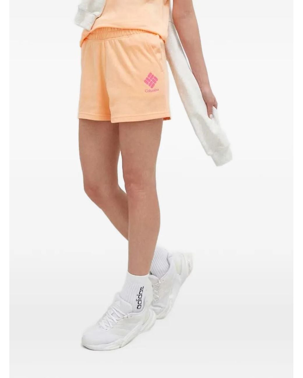 Columbia White Logo Iii Shorts