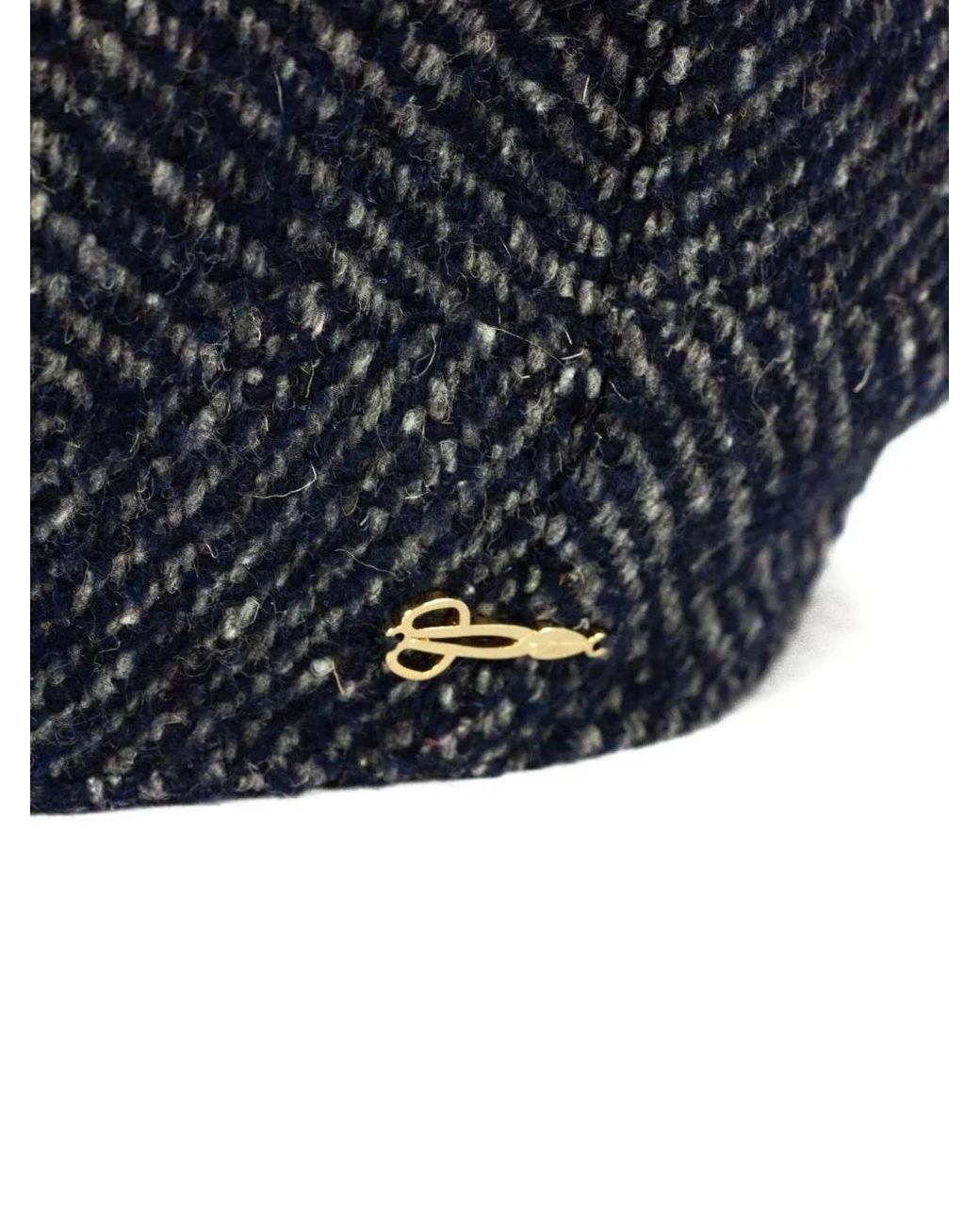 Catarzi Blue Herringbone Beret