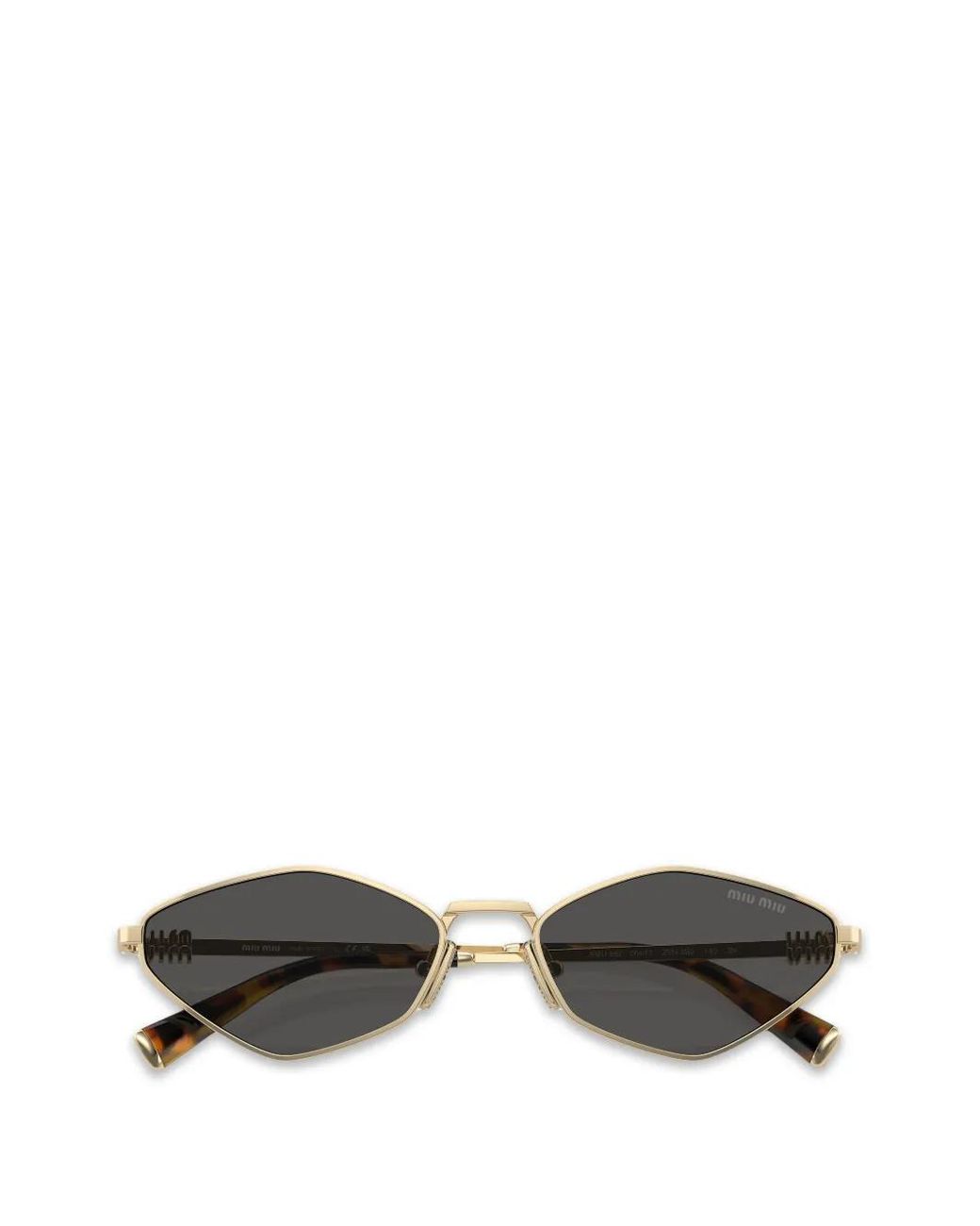 Miu Miu Metallic Geometric-Frame Sunglasses