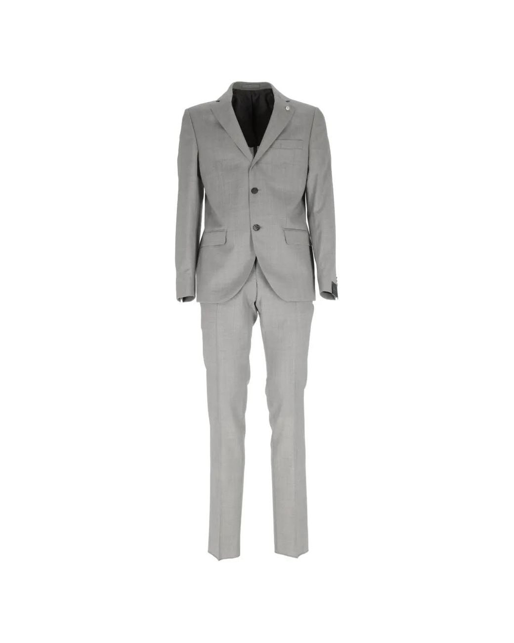 Brando Gray Single-Breasted Suit for men