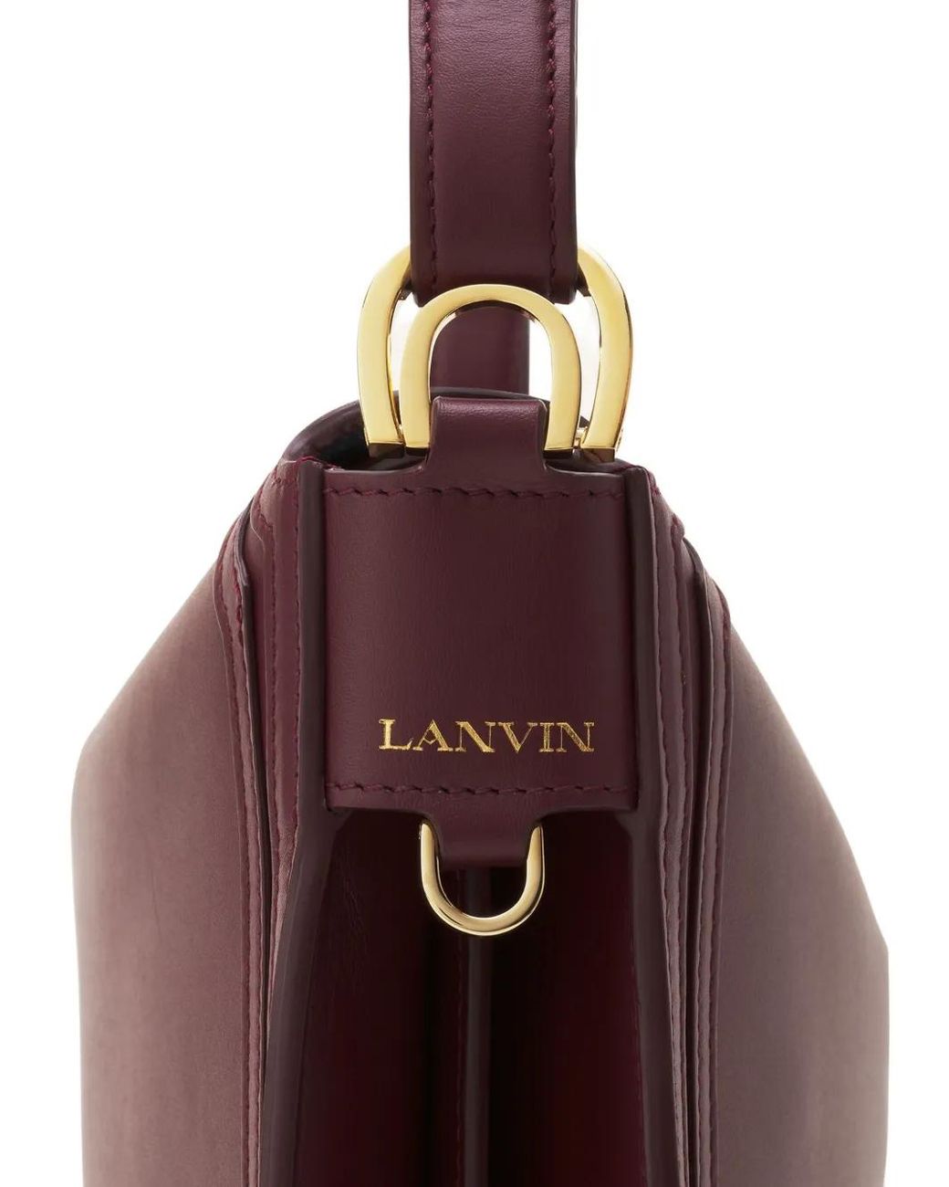 Lanvin Purple Sac Compagnon Leather Shoulder Bag