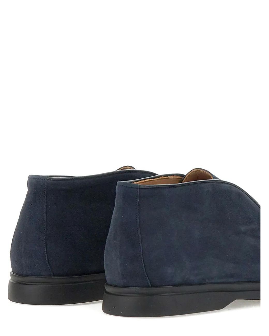 Duca Degli Abruzzi Blue Leo Suede Loafers for men