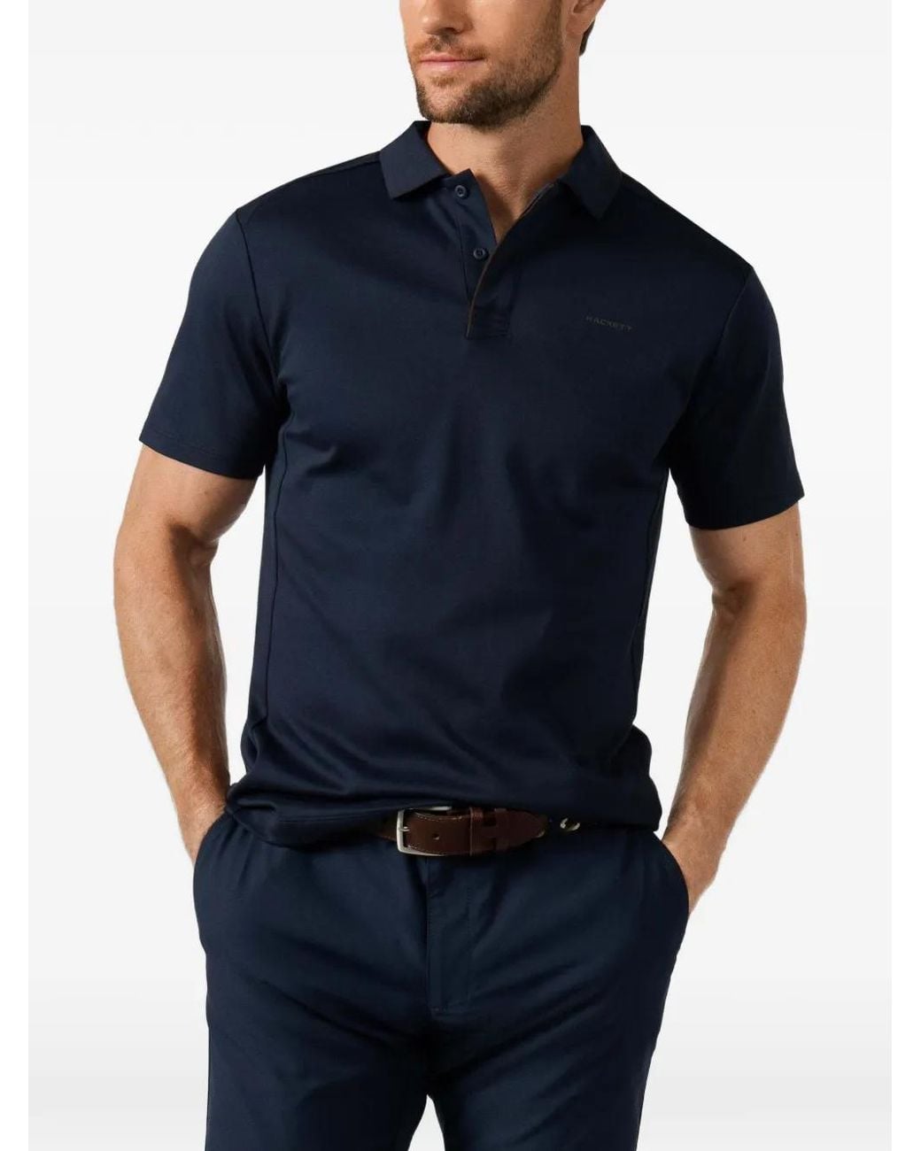 Hackett Blue Short-Sleeve Polo Shirt for men
