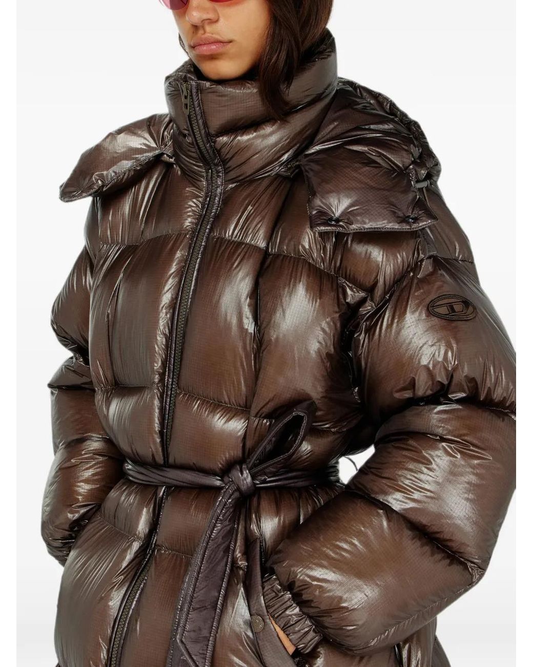 DIESEL Brown Doudoune En Ripstop Ultra-Léger