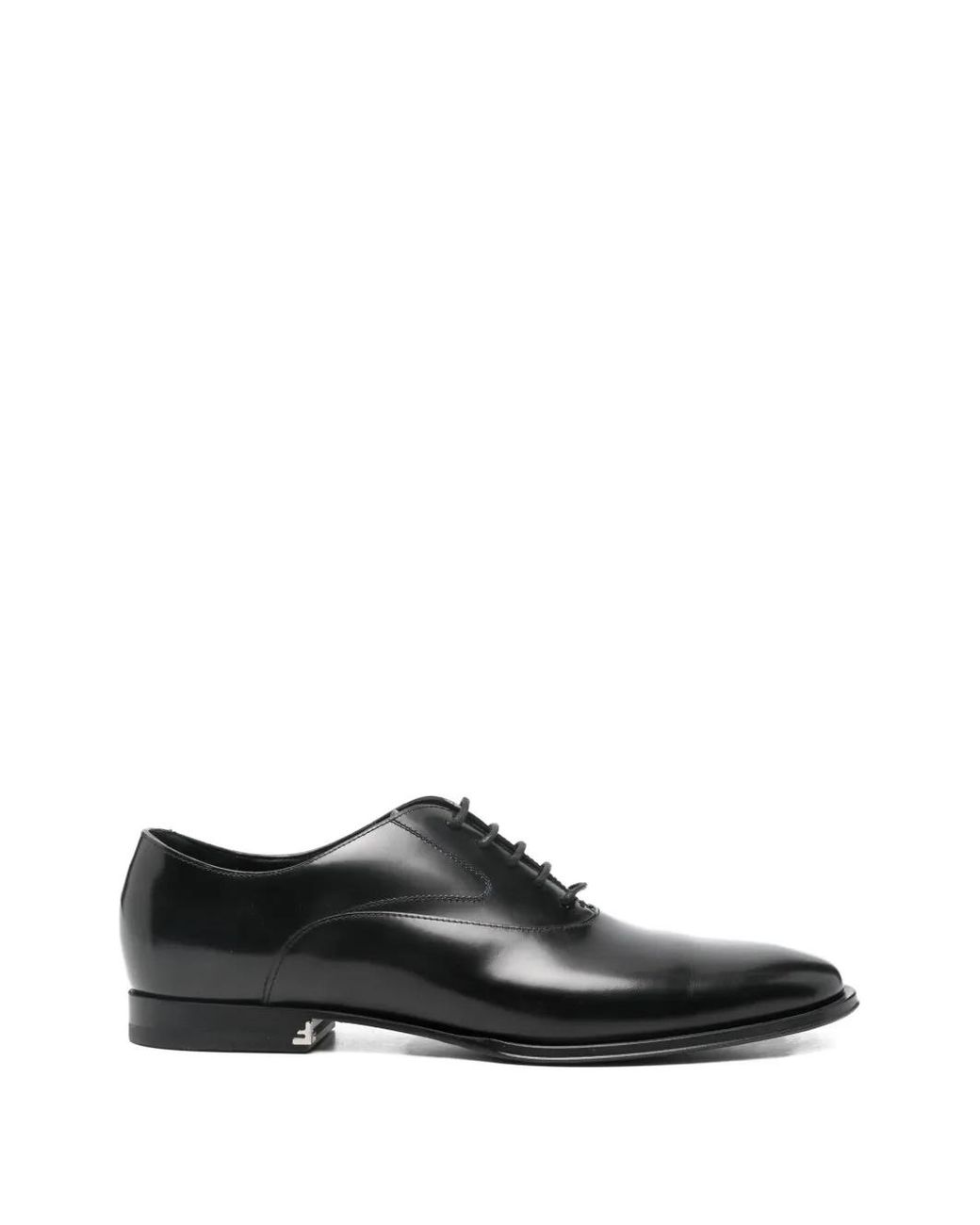 Fendi Black Oxford Shoes for Men Fendi O main image 3