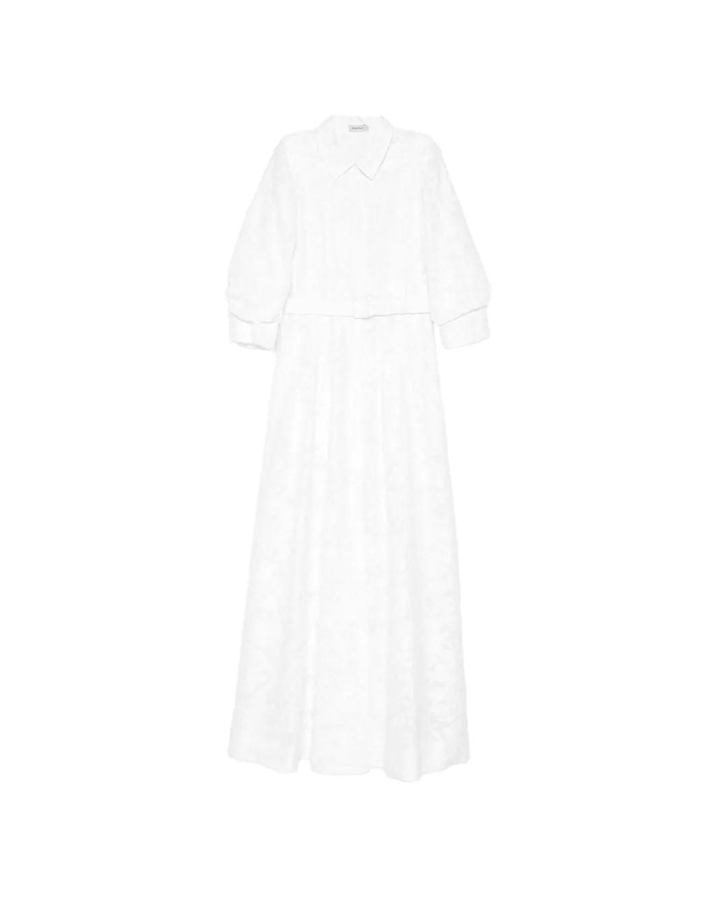 Jonathan Simkhai White Floral Belted Maxi Dress