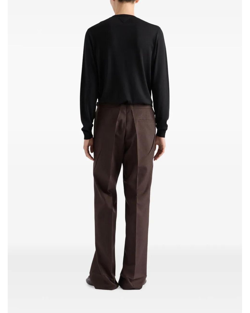 Prada Black Crew-Neck Sweater for men