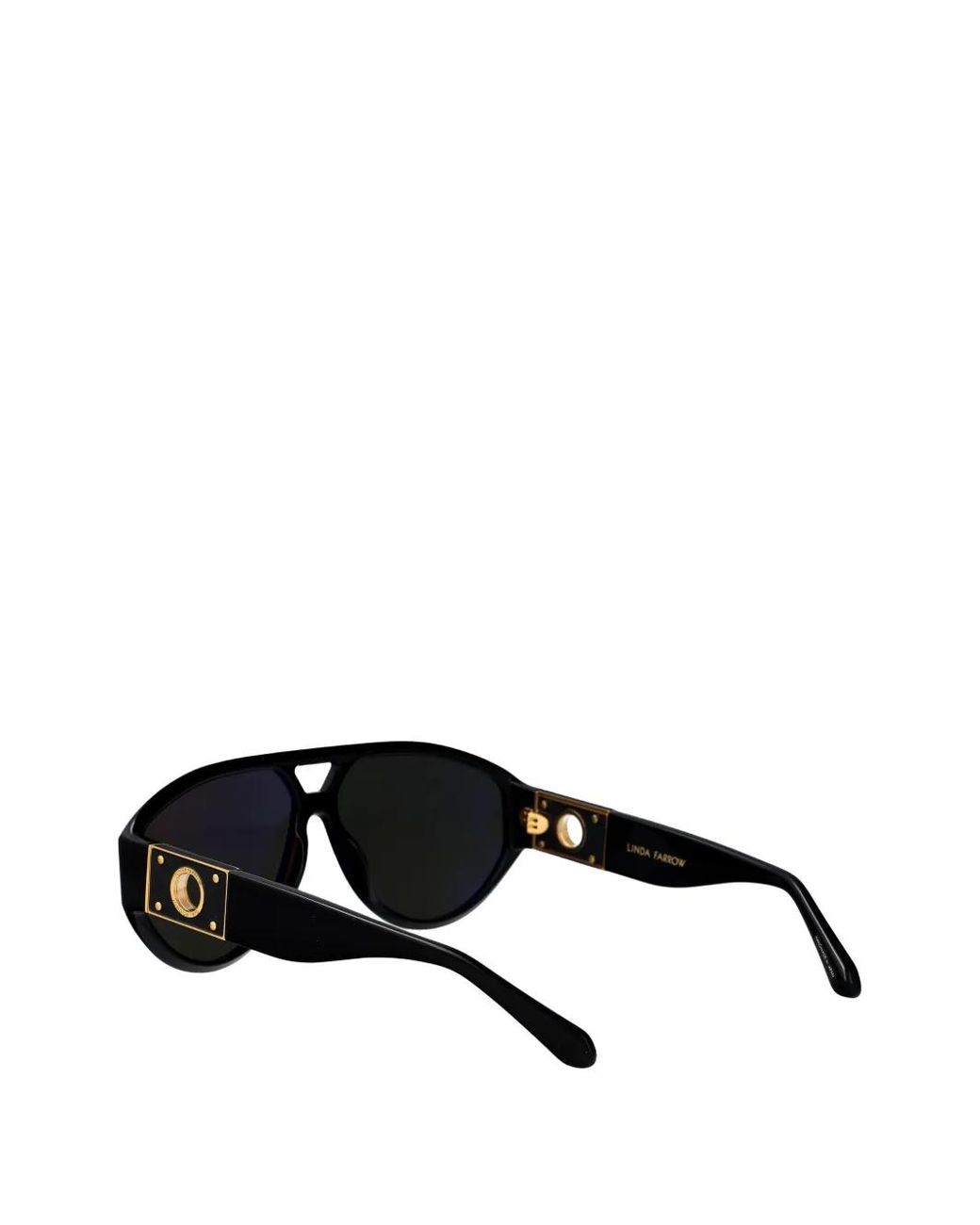 Linda Farrow Black Portia Geometric Sunglasses for men