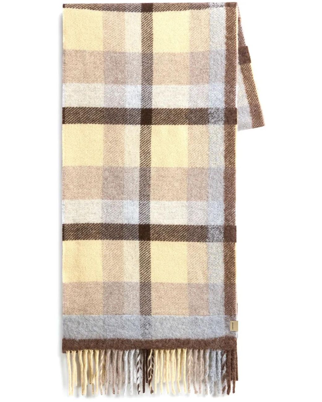 Woolrich Natural Check-Pattern Scarf