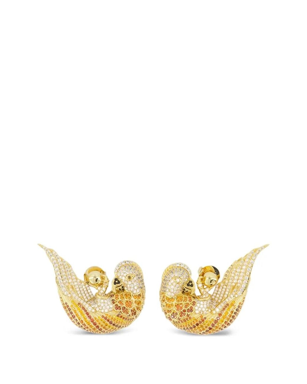 Orecchini Plume A Bottone di Zimmermann in Metallic