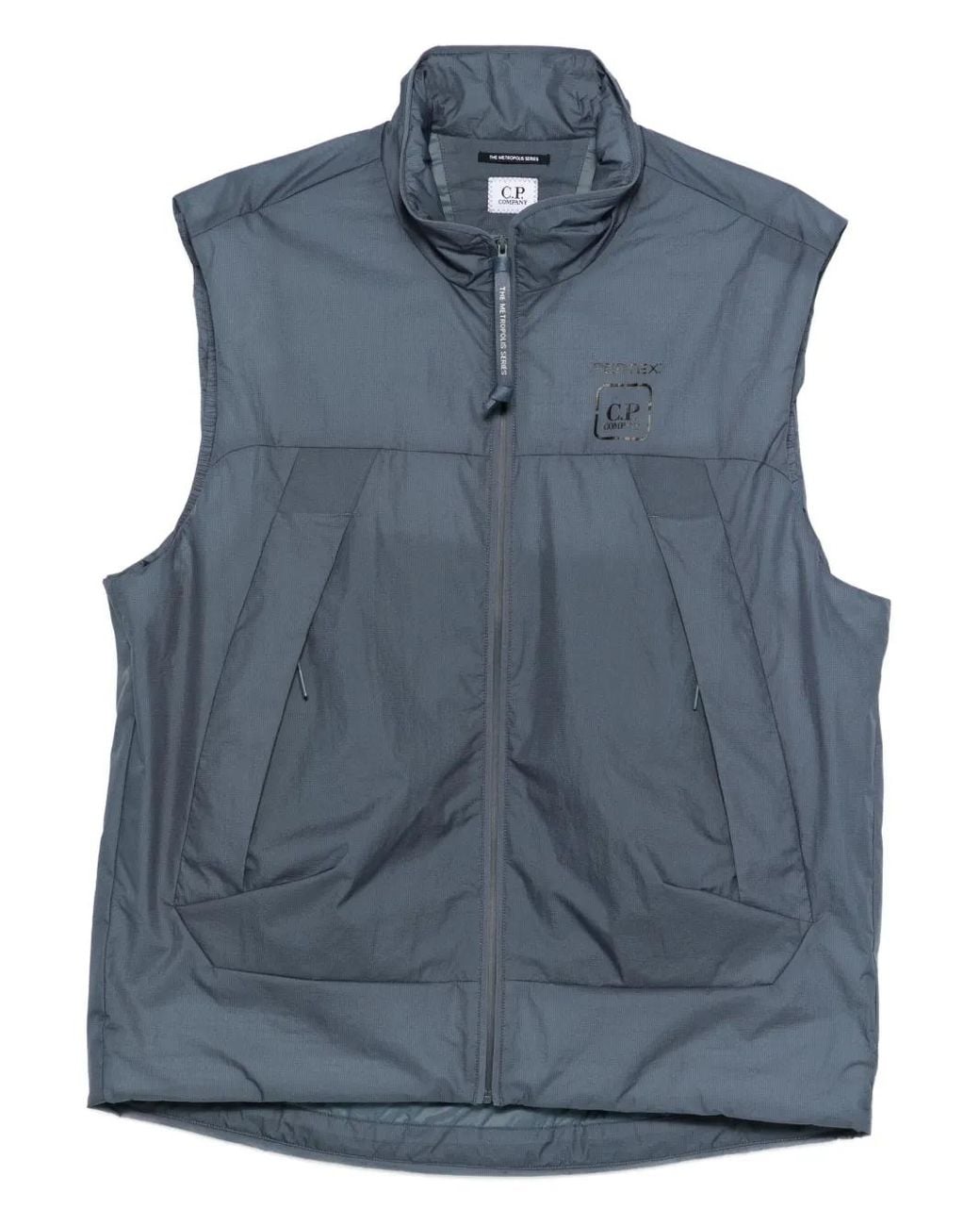 C P Company Blue Zip-Fastening Gilet for men
