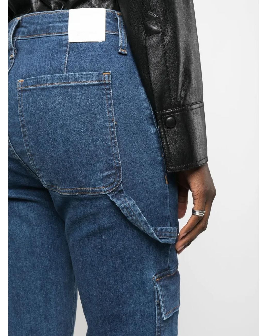 Jonathan Simkhai Blue High-Rise Cropped-Leg Jeans