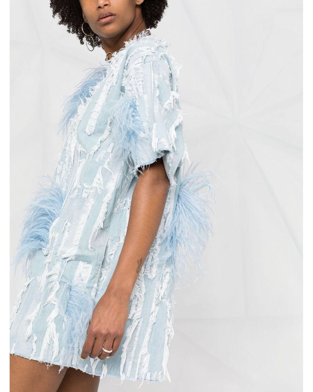 Marques'Almeida Feather-embellished 