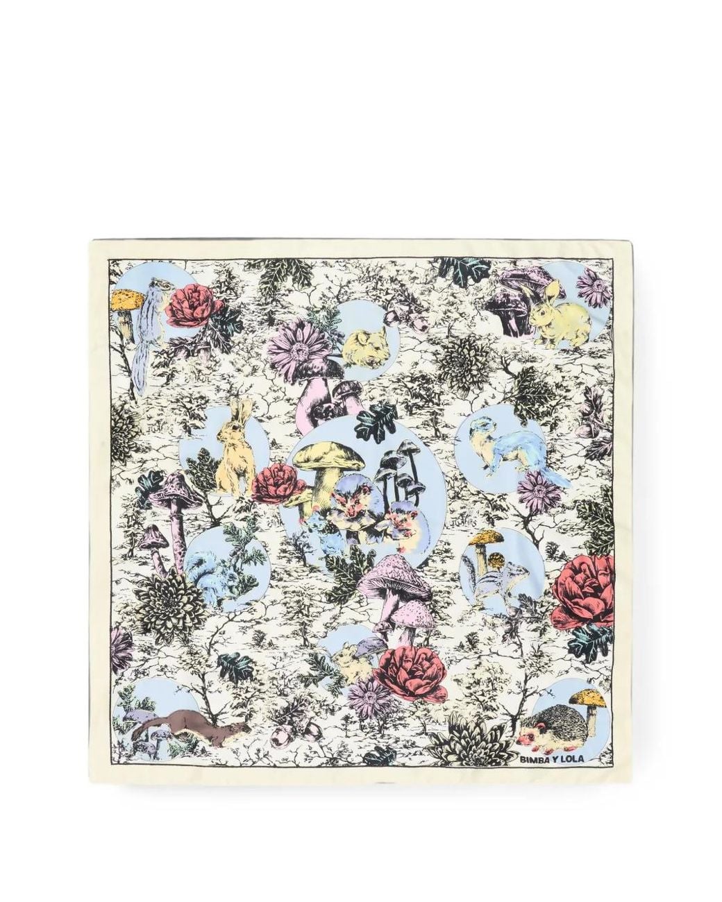 Bimba Y Lola White Ivory Forest Scarf