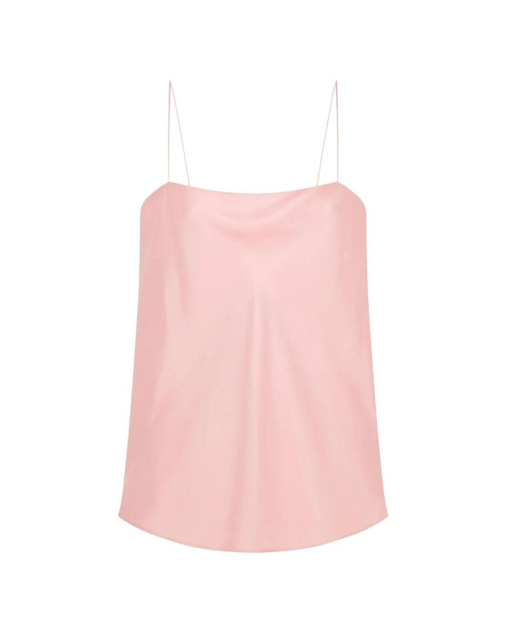Another Tomorrow Pink Silk Camisole